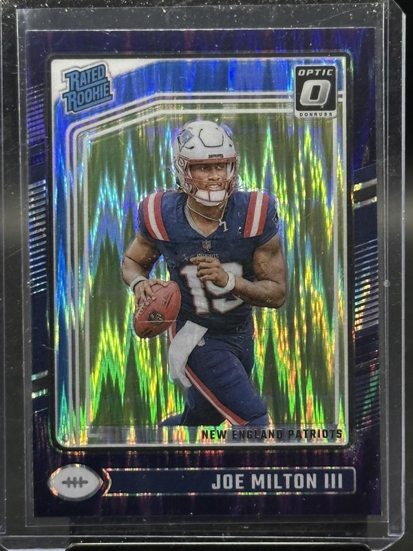 2024 Donruss Optic - Rated Rookie Joe Milton III #255 Purple Shock  (RC)