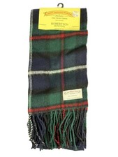 James Pringle Weavers Robertson Hunting Tartan Scarf Lambswool Made in Scotland