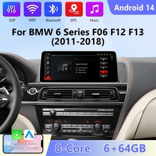 12.3" Android 14 Car Stereo CarPlay 64GB DAB+ For BMW 6 Series F06 F12 F13 NBT