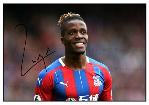 11252. Wilfried Zaha Signed Pictures A4 Prints Crystal Palace Man Utd Card'f etc