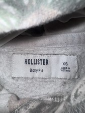 Hollister Boxy Fit Camouflage Hoodie XS Long Sleeve Beige Brown Green