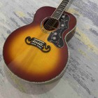 Sunburst J200 Acoustic Electric Guitar solid Spruce maple body Free Ship