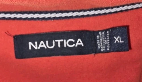 Nautica Sweatshirt Men’s XL Orange 1/4 Zip Long Sleeve Pullover Sweatshirt  image 2