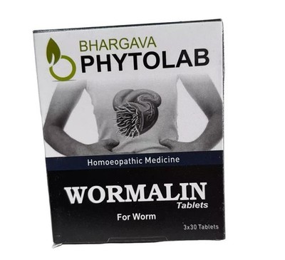 Dr.Bhargava Wormalin (90 Tablets) All Kinds of Worms Tape, Thread & Hooks