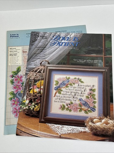 Love Is Patient Cross Stitch Pattern 2 Pages From Magazine - Picture 6 of 6