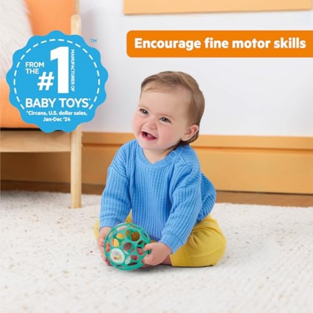 BPA-Free Teal Rattle Infant Toy 10 cm Easy-Grasp Shake Fun for Newborns — image 3
