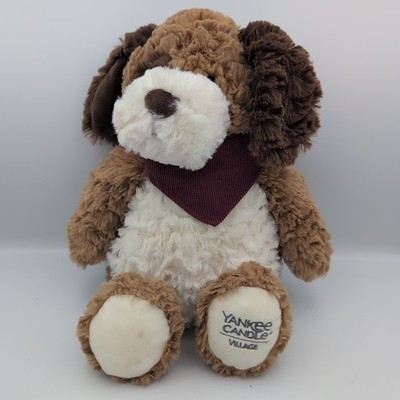 Yankee Candle Mary Meyer Brown & White Dog Plush  Bandana Stuffed Animal
