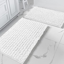 Bathroom Rugs Sets 2 Piece - Quick Dry Extra Thick Luxury Chenille Bath Mat, Non