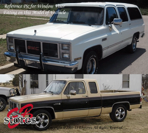 Smoke Tinted Out-Channel Vent Visor 4pcs 1973-1978 GMC C15 K15 C25 K25 Suburban - Picture 4 of 4