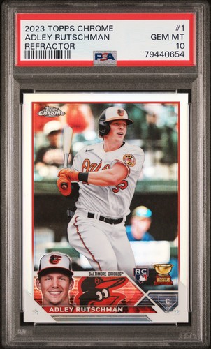 2019 Bowman Chrome Adley Rutschman Refractor Rookie Card PSA 10 GEM MINT - BDC-1