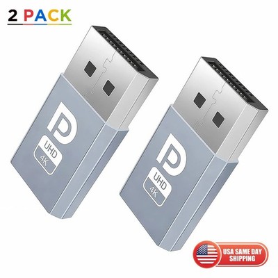 2pcs 4K Displayport PC Dummy Plug Stecker DP Virtual Display Adapter Desktop