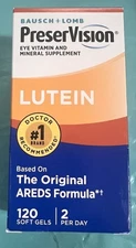 Bausch & Lomb PreserVision Eye Vitamin and Mineral Supplement, Lutein, 120 Soft