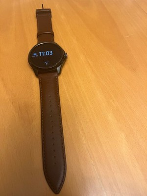 Mobvoi TicWatch Pro 5 Elite Edition Aluminiumgehäuse-Schwarz mit Lederarmband