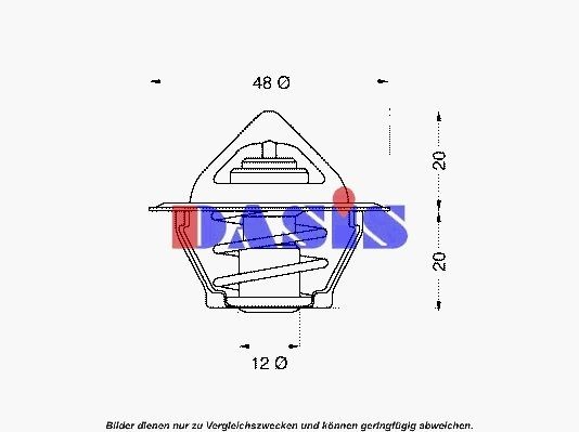 AKS Dasis Thermostat, KüHlmittel 750383N FüR Audi Daewoo Ford Opel VW-image