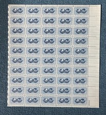 Scott #1070, 3c Atoms For Peace, hoja como nueva de 50, LR #25208, MNH (R7-9)