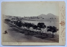 Italie, Naples, G. Sommer, Riviera Di Chiaia, Vésuve, Tirage original, 1870