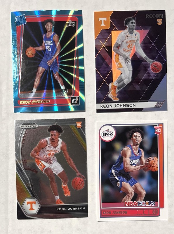 Keon Johnson 4 Card Rookie Lot Los Angeles Clippers