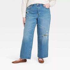 Women's Mid-Rise 90's Baggy Jeans - Universal Thread Blue 17