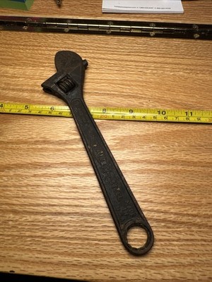 Vintage Diamond Calk & Horseshoe Co. 8'' Adjustable Crescent Wrench DIAMALLOY USA