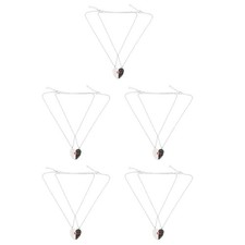  Set 5 Collane Puzzle Cuore per Coppie, Gioielli Abbinati, Uniche