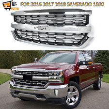 For Chevy Silverado 1500 Ltz 2016 2017 2018 84046161 Chrome Front Upper Grille