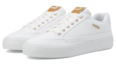 Puma - Court Classic Vulc First Class - Women s Lace Up Casual Shoes - White
