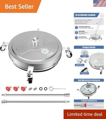 #ad 20quot; Gas Pressure Washer Surface Cleaner 4000 PSI Stainless Steel Clean Drive... $237.23