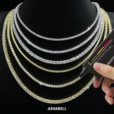 2-5mm Vvs Moissanite Tennis Chain Necklace - 925 Sterling Silver Birthday Gift