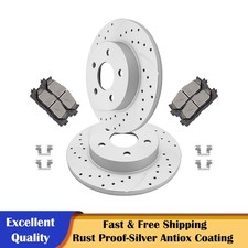 5 Lugs Rear Slot Brakes Rotors Brakes Pads Fit For Chevy Cobalt Malibu G5 G6 Ion