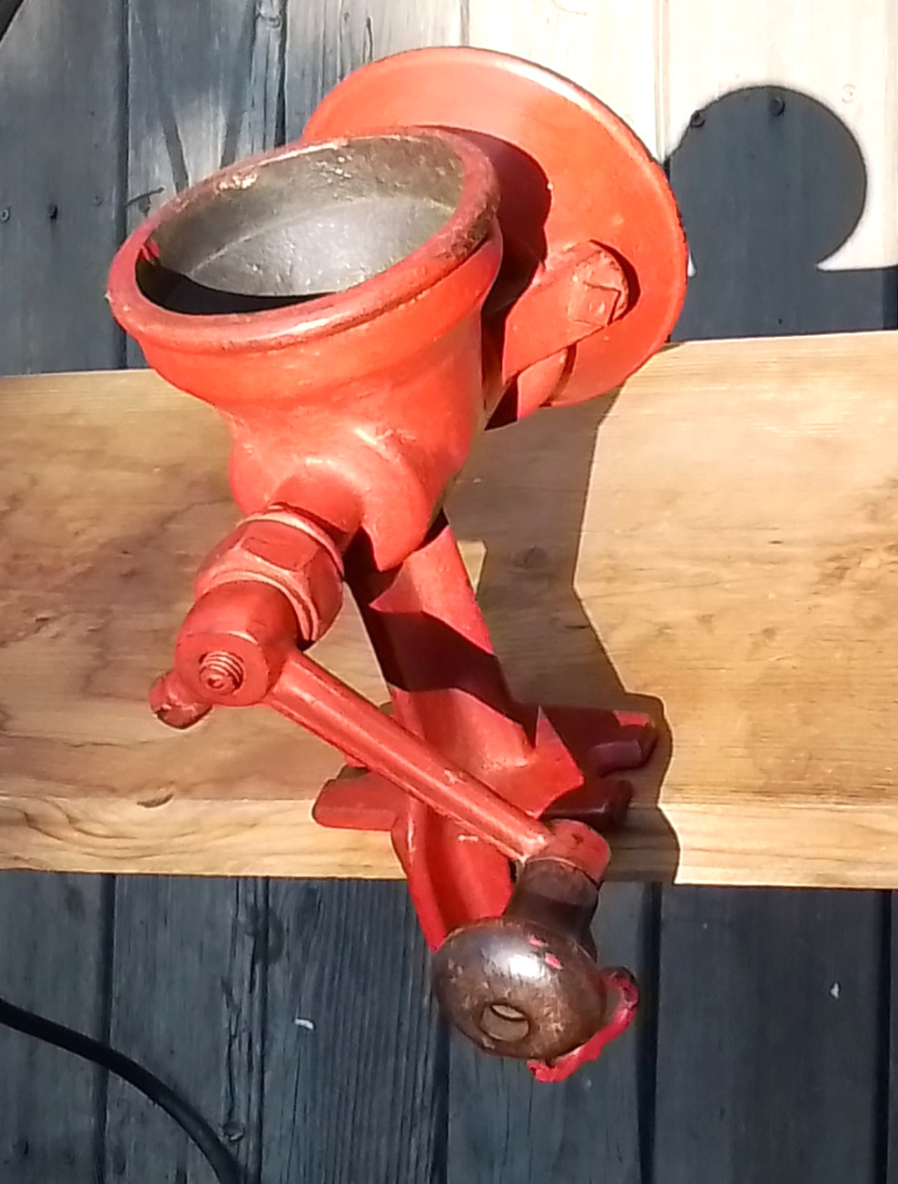 Vintage Hand Crank WW COFFEE/GRAIN MILL Weber Workshops w Table Clamp