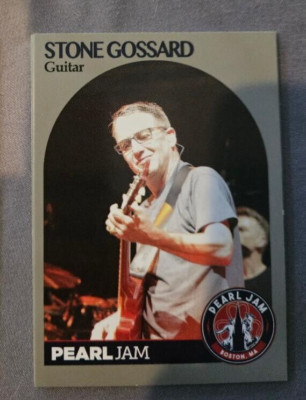 2018 Stone Gossard Pearl Jam Boston Fenway Park Trading Baseball Card Hoops B