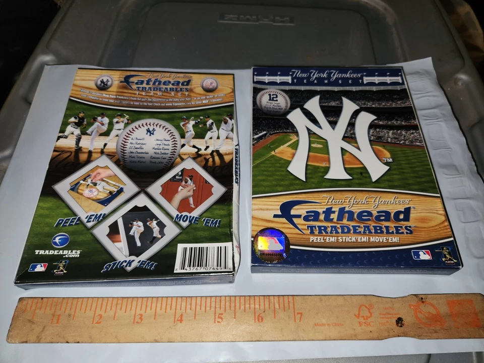 2009 New York Yankees MLB Béisbol Fathead Tradebles Equipo Conjunto 12 Imágenes Sellado Foto 4 de 4