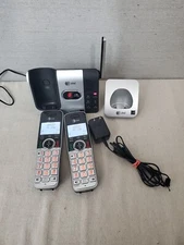 AT&T 2 Handset Cordless Phone Digital Answering System CL82464 -Tested