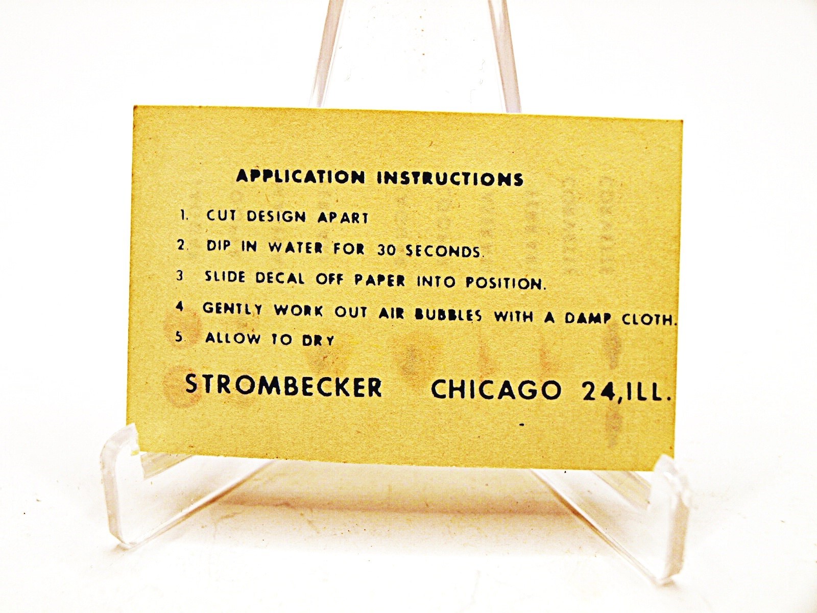 Vintage Strombecker 1/32 Slot Car Multi Car Decal Sheet