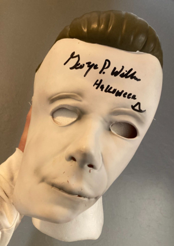 MICHAEL MYERS Mask George P. Wilbur H4- HALLOWEEN 4 MASK SIGNED!-