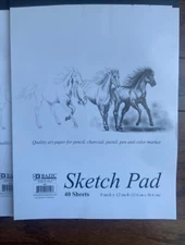 40 sheets SKETCH PAD 9x12 Sketchbook Premium Quality Drawing Art Paper Book