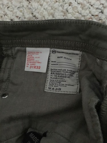 AG Adriano Goldschmied 'PROTEGE' Straight Leg Jeans Pants Corduroys Cotton Men's - Picture 39 of 42