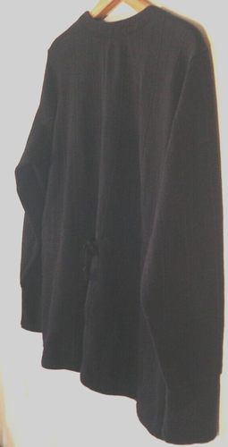 Healing Hands Womens Sweater XL Black Cotton Blend Knit Pockets Button-up Vneck - Picture 10 of 10
