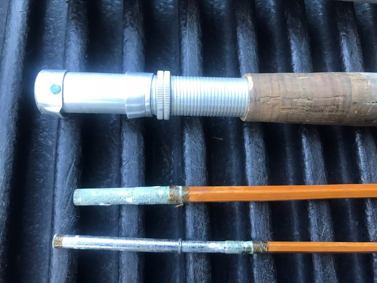 bamboo fly fishing rod neptune made in japan NKK 3pc Made in Japan Bamboo Fly Fishing Rod With Metal Vtg Tube Case