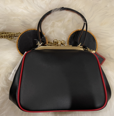 NWT COACH DISNEY Mickey Mouse X Keith Haring Kisslock Bag In BLACK