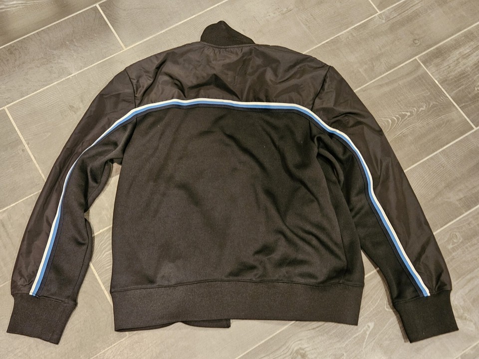 Gap Jacket Mens Size MEDIUM M Track Black Full Zip Pockets Long Sleeve