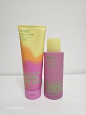 Victoria's Secret Pink On Vacation Fresh  Clean Body Mist Spray  Lotion Set