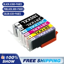 6 PK PGI-280 CLI-281 XXL Ink Cartridges + chip for Canon TS9120 TS9100 TS8120