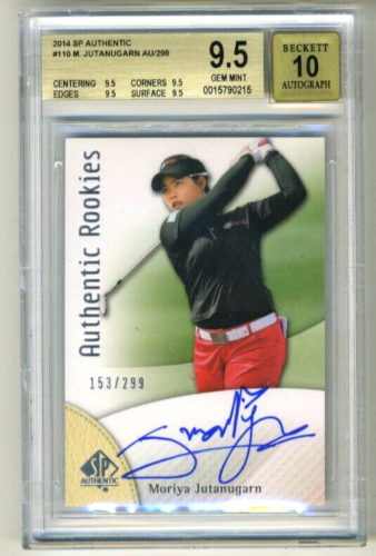 2014 SP Authentic Rookies Autograph Moriya Jutanugarn 153/299 BGS 9.5 10