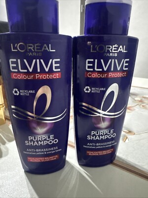 2 x L'Oreal Paris Elvive Colour Protect Anti-Brassiness Purple Shampoo, 200 ml
