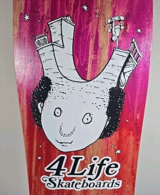 Rare 4-life Skateboards 30.5''x925'' Hand Screened Cat Palace Shel Silverstein 