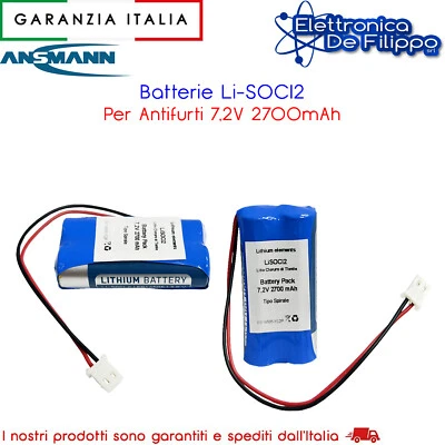 ANSMANN Batterie Li-SOCl2 Per Antifurti 7,2V 2700mAh ER14505