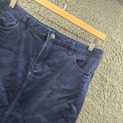 Jeanswest Womens Pencil Skirt Size 14 Blue Stretch Denim Front Slit Pockets - Picture 3 of 13