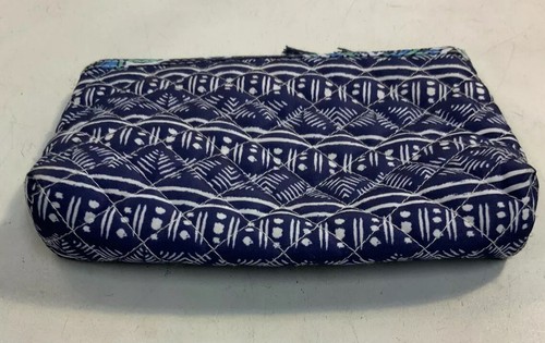 Modella Blue Geometric Pattern Travel Makeup Bag 7"x 5"x1.5" RecycledFashionShop - Picture 4 of 11