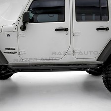4 Door Step Armor Rock Sliders Rocker Guard Nerf Bar For 07-18 Jeep Jk Wrangler